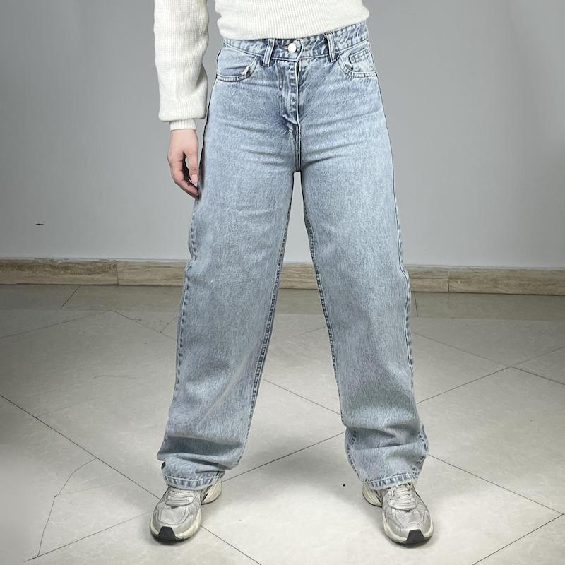 شلوار جین نیم بگ -2160