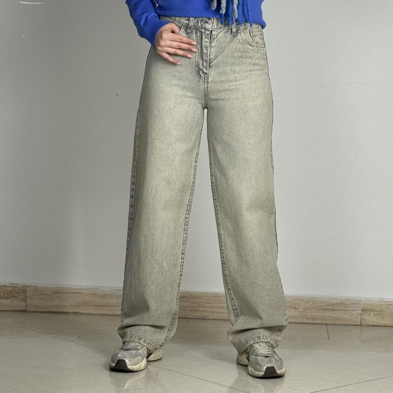 شلوار جین نیم بگ -2152