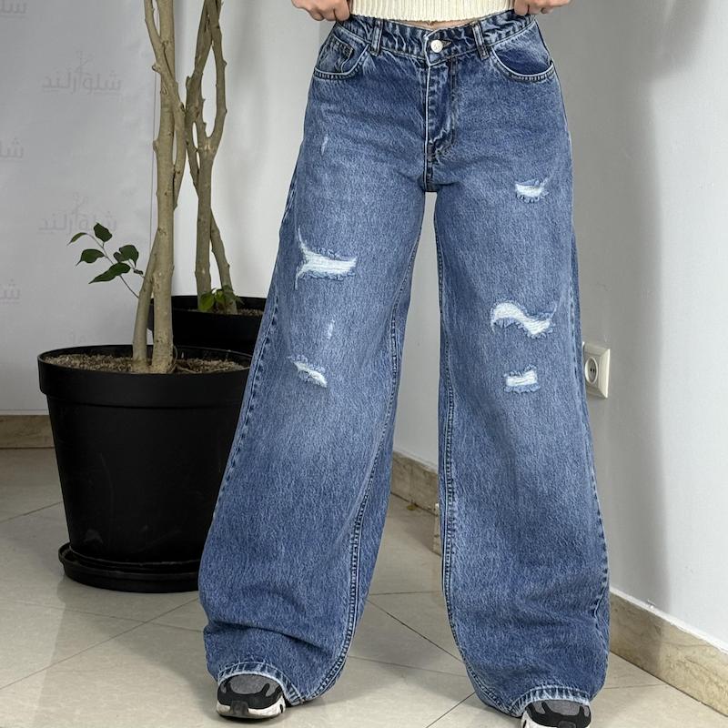 شلوار جین بگ زاپدار