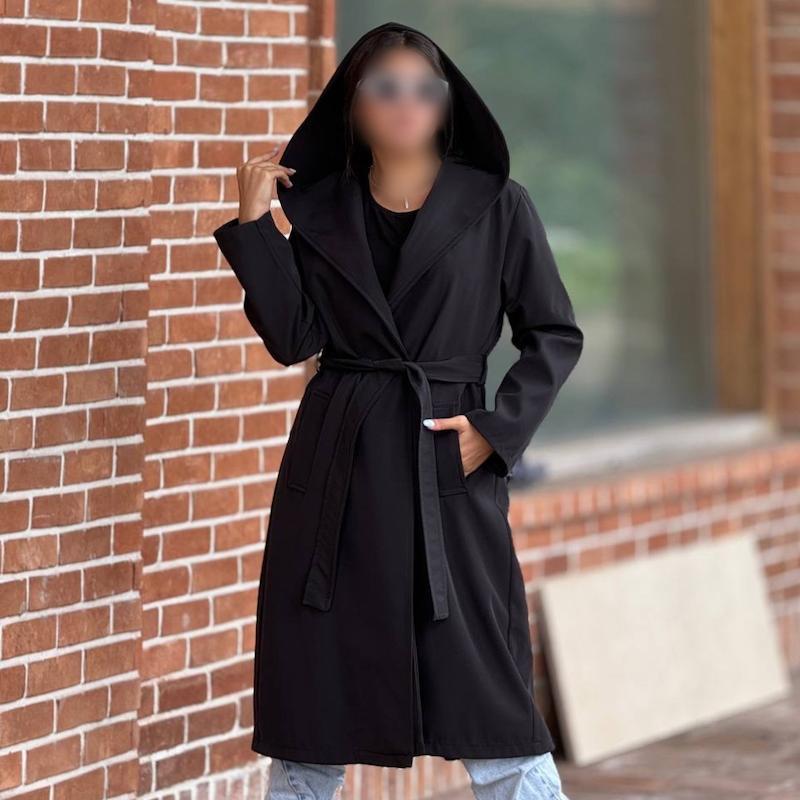 بارونی بلند کلاه‌دار