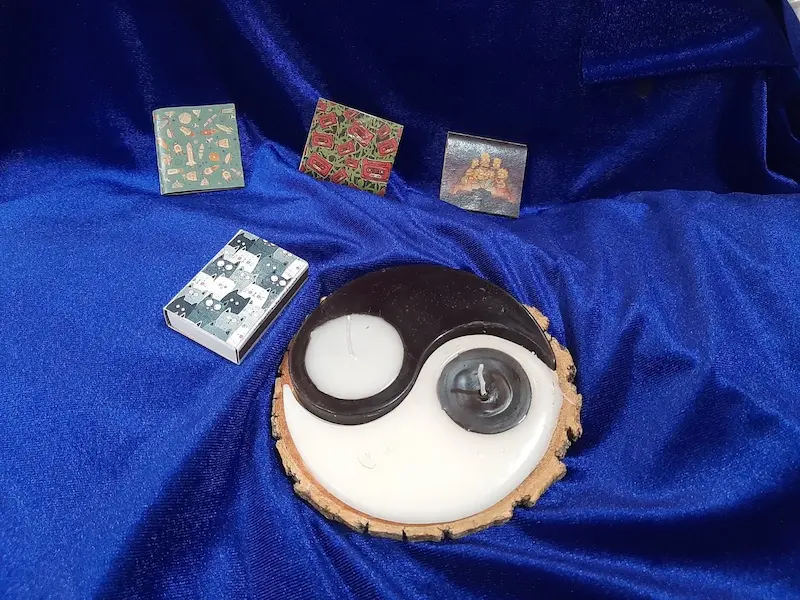 شمع یین و یانگ(سیاه و سفید)