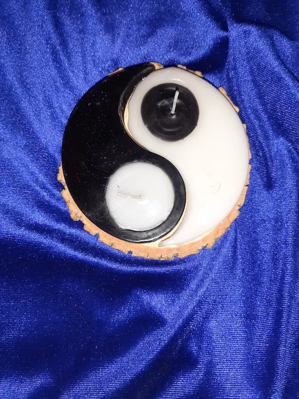 شمع یین و یانگ(سیاه و سفید)