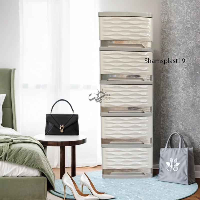 فایل پلاستیکی 5 کشو موجدار