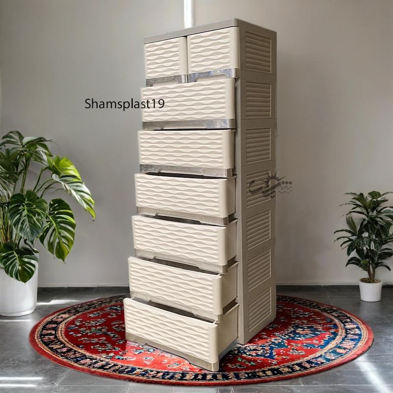 فایل کشویی پلاستیکی سایز بزرگ 8 کشو 717