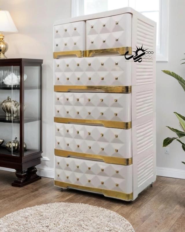 فایل(دراور) کشویی پلاستیکی دراور سایز بزرگ 5 طبقه