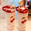 تراول ماگ دسته دار ۸۸۰ میل مدل cherry طرح گیلاس برند دیلر diller