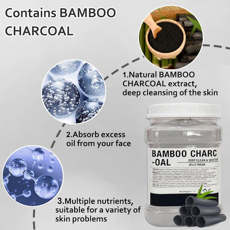 ماسک صورت پودری هیدروژلی زغالی میناتور حجم 300 گرم