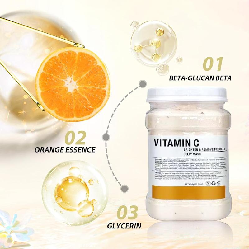 ماسک صورت پودری هیدروژلی ویتامین c میناتور حجم 300 گرم