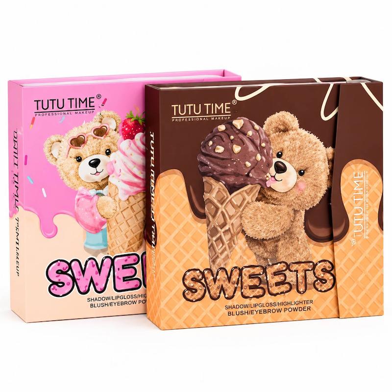 سایه کتابی پالت سایه حرفه ای برند TUTU TIME مدل SWEETS