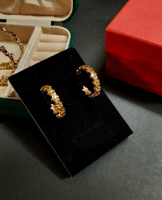 گوشواره حلقه ای طرح ستاره از برند ysx