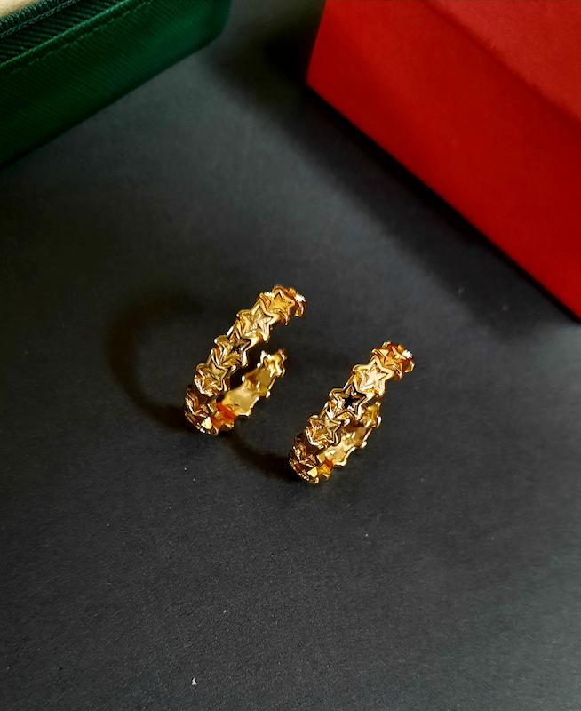 گوشواره حلقه ای طرح ستاره از برند ysx