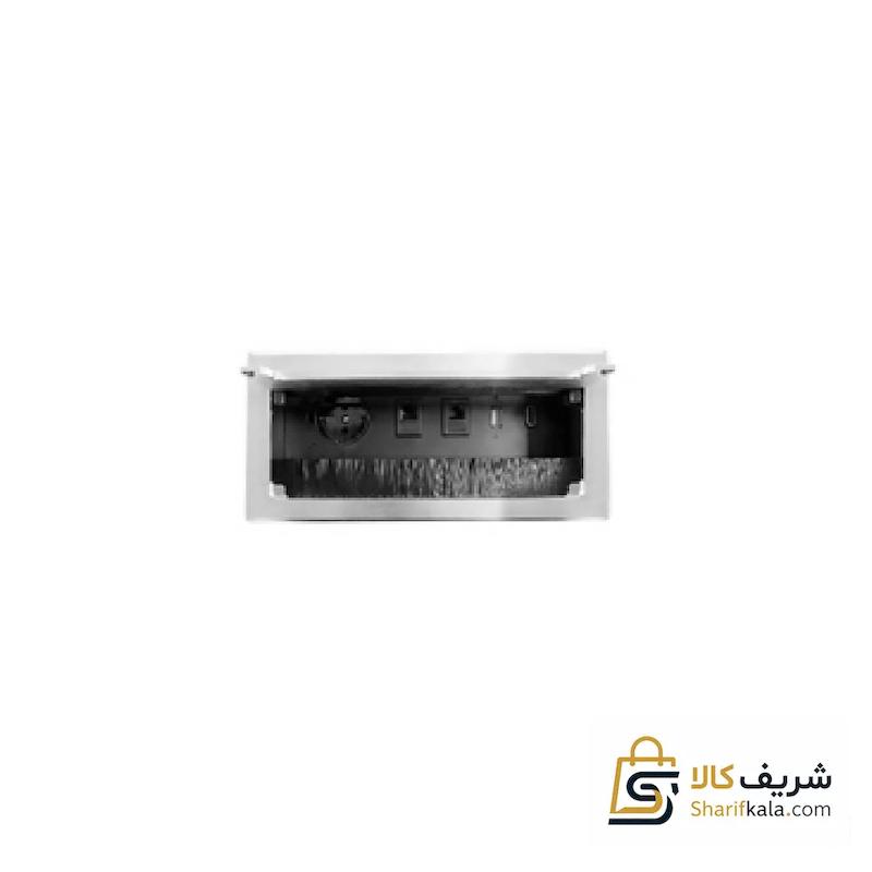  پریز برق توکار با درب فلپ آرام بند فانتونی N328 