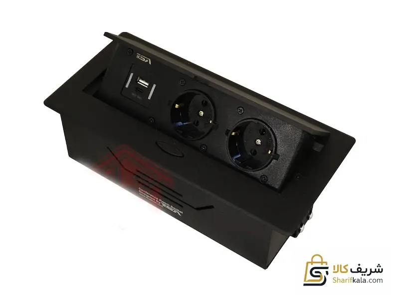پریز روی صفحه کابینت دو سوکت تیسا 333+