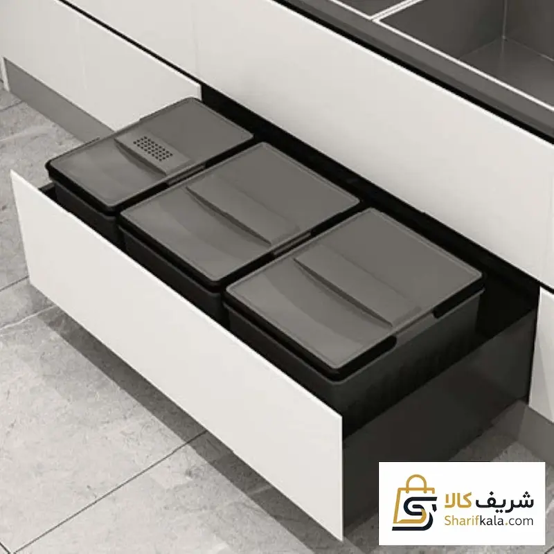 سطل سه مخزنه Easy Fit 9038 برند ملونی