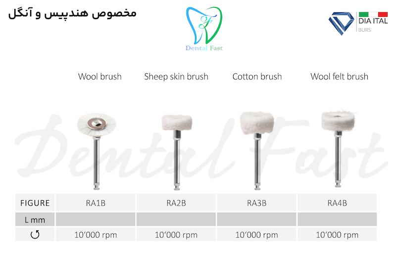 برس مویی برند دیا ایتالیا مخصوص پرداخت (نمدی ٬پنبه ای ٬پوست بز ، پشمی)