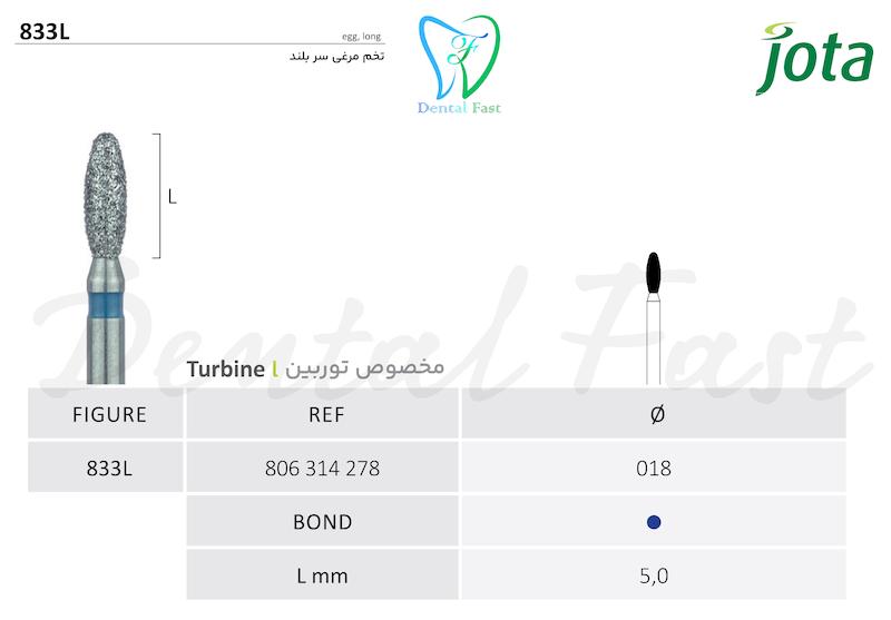 فرز تخم مرغی سر بلند 833L جوتا