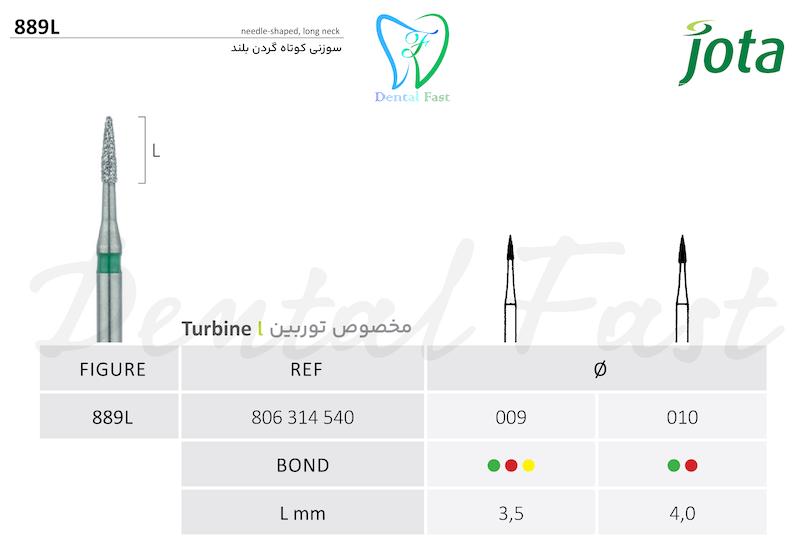 فرز الماسی چمفر نوک تیز بلند 889L جوتا