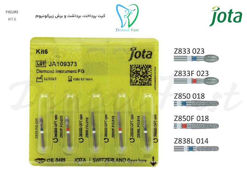 کیت کامل پرداخت و برداشت برش زیرکونیوم  KIT6