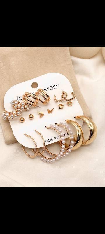 پک گوشواره ۹ تایی اقتصادی پروانه