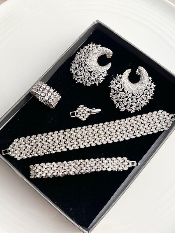 ست جواهری نگین اتریشی مخراج کاری