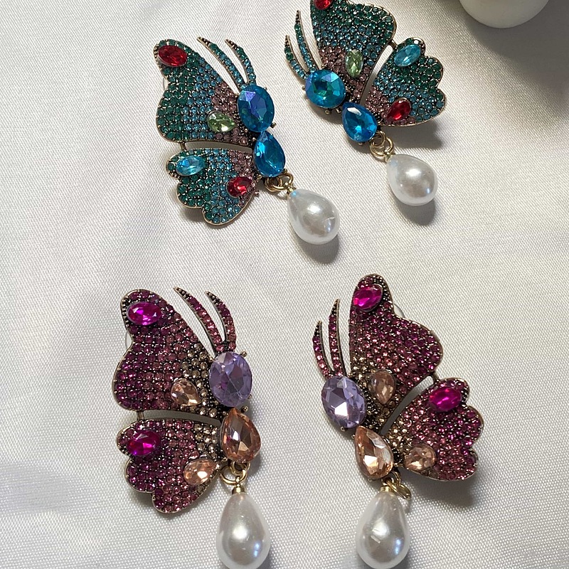 گوشواره پروانه رنگی زارا
