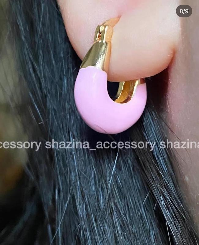 گوشواره پاستیلی صورتی