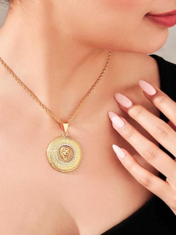 گردنبند ورساچه طلا روس نگین اتمی 