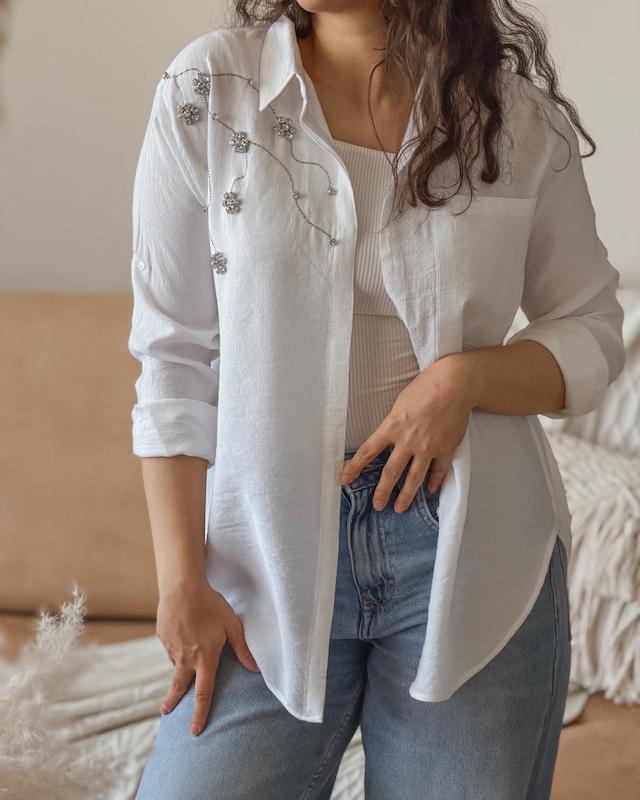 شومیز سنگدوزی ترک