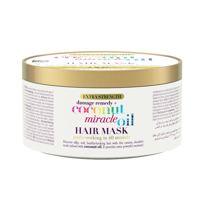 ماسک مو روغن نارگیل او جی ایکس OGX Coconut Miracle Oil ترمیم و آبرسانی عمیق 300 میلی‌لیتر 