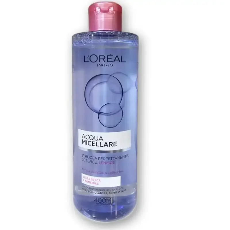 میسلار واتر پوست نرمال تا خشک و حساس لورآل حجم 400 میل- L'Oreal Isolator Water for dry and sensitive skin, face, eyes, lips, 400 ml
