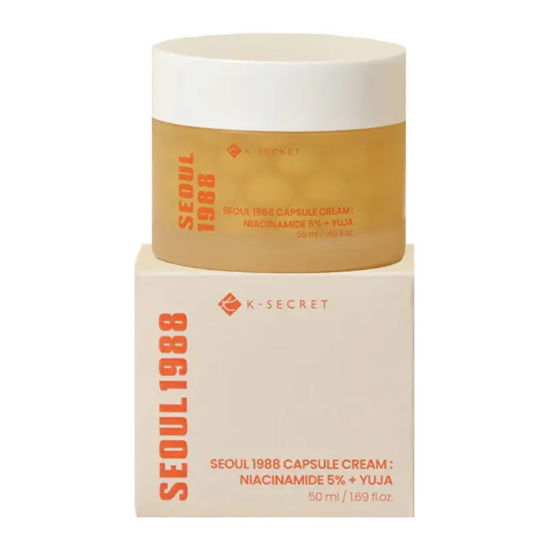 کرم کپسولی کی‌سکرت سئول ۱۹۸۸: نیاسینامید ۵٪ + یوجا(K-Secret Seoul 1988 Niacinamide 5% & Yuja Capsule Cream - 50ml)