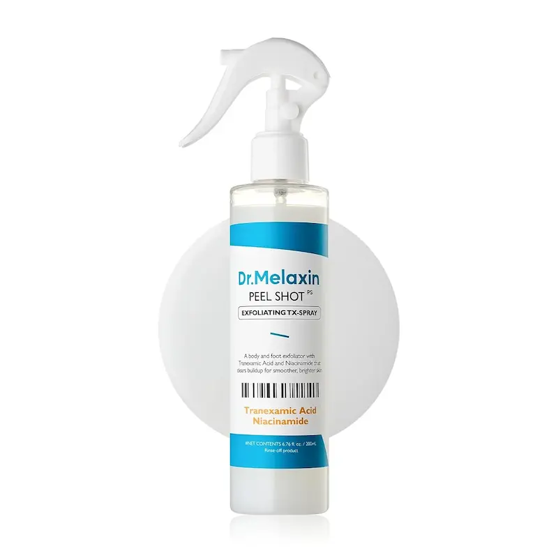 اسپری پیل شات بدن ترانگزامیک اسید دکتر ملاکسین روشن کننده و لایه بردار ملایم (Dr.Melaxin Peel Shot Exfoliating TX-Spray)