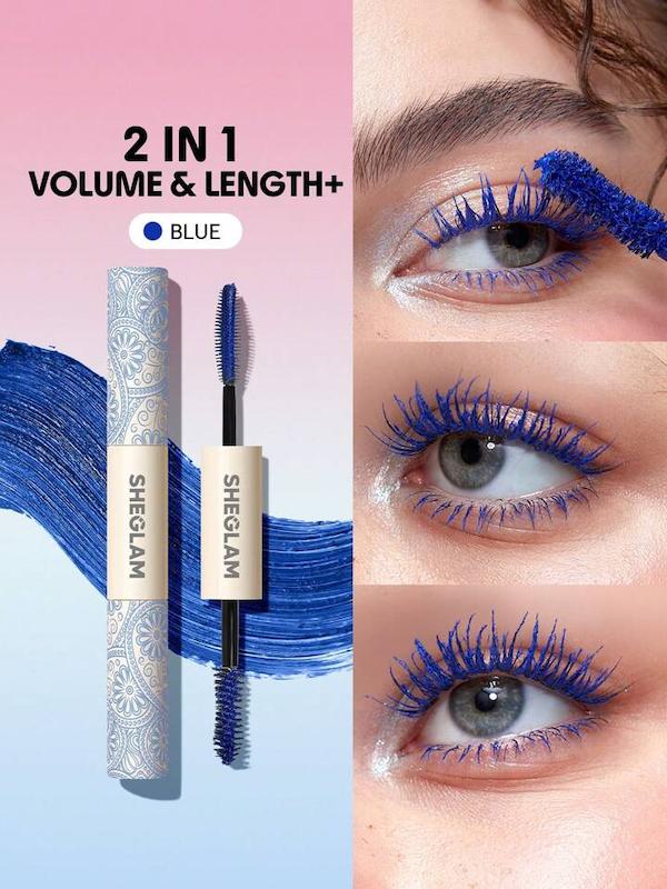 ریمل رنگی دوسر شیگلم رنگ Blue-آبی