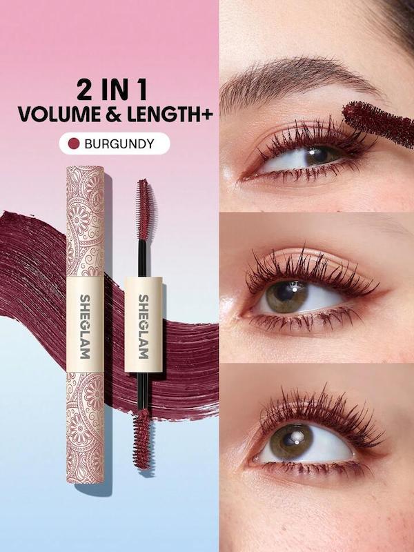 ریمل رنگی دوسر شیگلم رنگ Burgundy-زرشکی