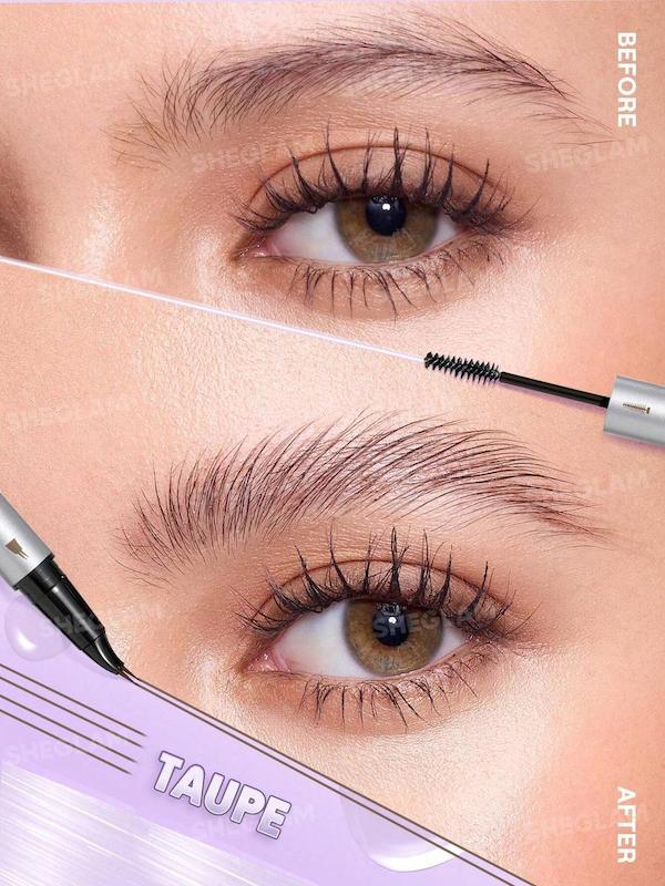 قلم حالت دهنده طبیعی ابرو دو سر Real Flow Laminating Brow Pen شیگلم | SHEGLAM
