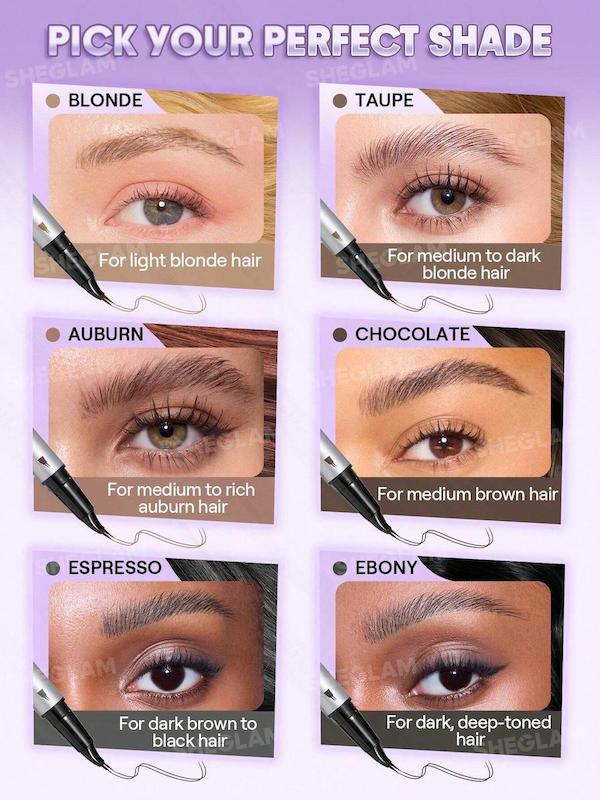 قلم حالت دهنده طبیعی ابرو دو سر Real Flow Laminating Brow Pen شیگلم | SHEGLAM