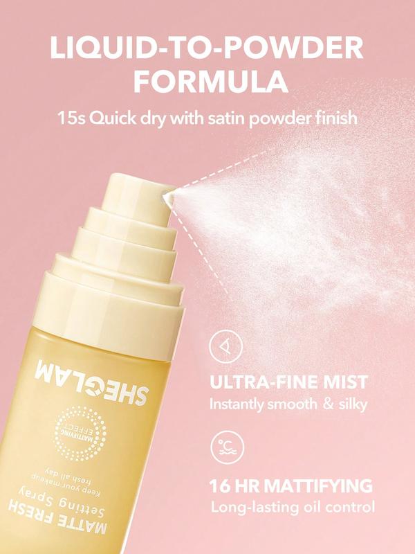 اسپری فیکس زرد شیگلم (فرش مات ) مدل Matte Fresh Setting Spray