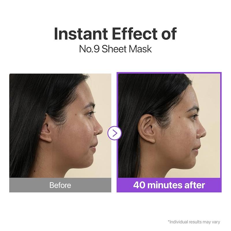 ماسک ورقه‌ای لیفت و درخشان‌کننده نامبوزین شماره ۹ Numbuzin No.9 NAD+ BIO Lifting-sil Full Face Mask