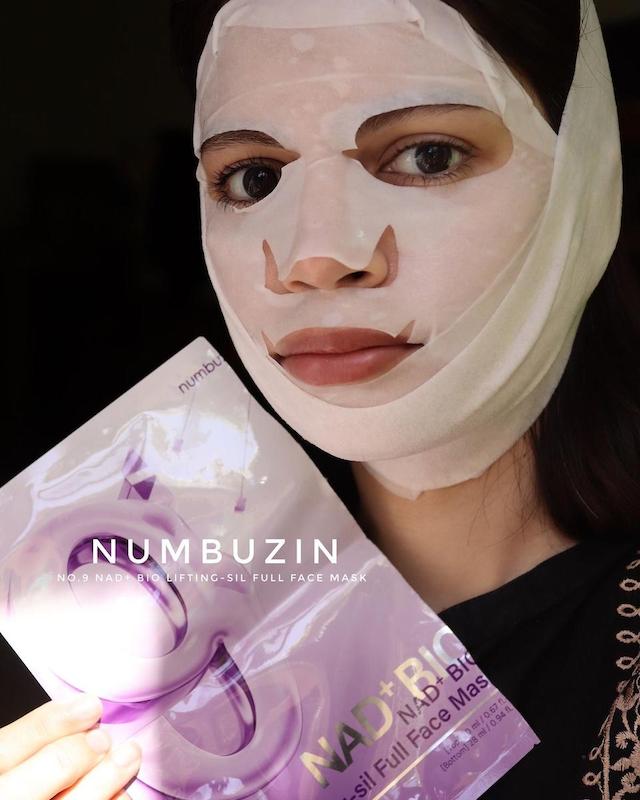 ماسک ورقه‌ای لیفت و درخشان‌کننده نامبوزین شماره ۹ Numbuzin No.9 NAD+ BIO Lifting-sil Full Face Mask