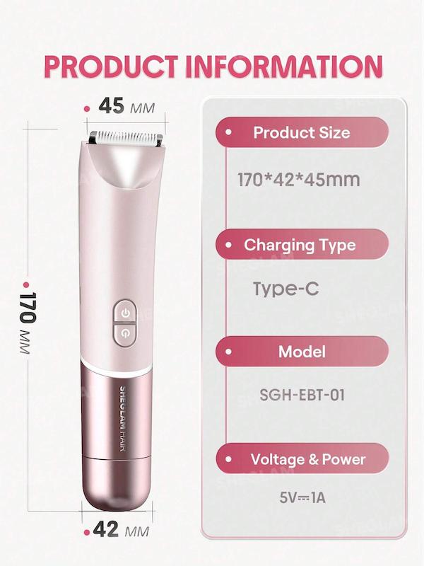 شیور شارژی صورت و بدن با موزن و اصلاح‌کننده مو شیگلم SHEGLAM Shaver اورجینال