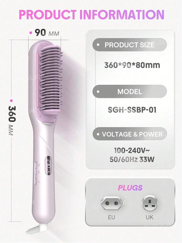 برس صاف‌کننده بخار شیگلم Hydra Shot Steam Straightening Brush Pro