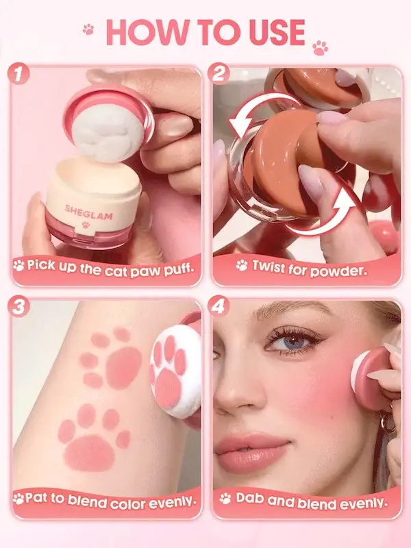 رژگونه استامپی پنجه گربه ای شیگلم مدل Cutie Paw