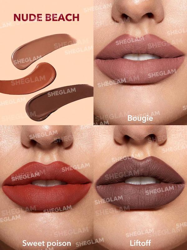 ست سه عددی رژلب مایع مات شیگلم مدل MATTE ALLURE MINI