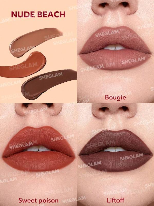 ست سه عددی رژلب مایع مات شیگلم مدل MATTE ALLURE MINI