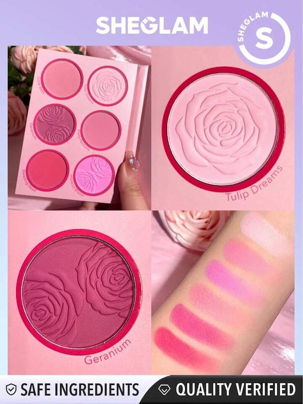 پلت رژگونه ۶ تایی رنگ Blushing Bouquet شیگلم
