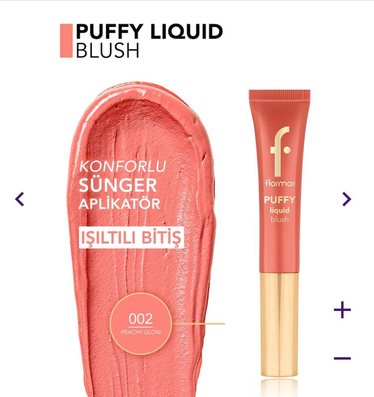 رژگونه مایع فلورمار flormar رنگ peachy glow 