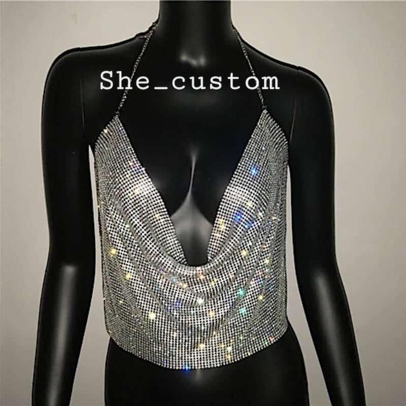 کراپ تاپ کریستالی 