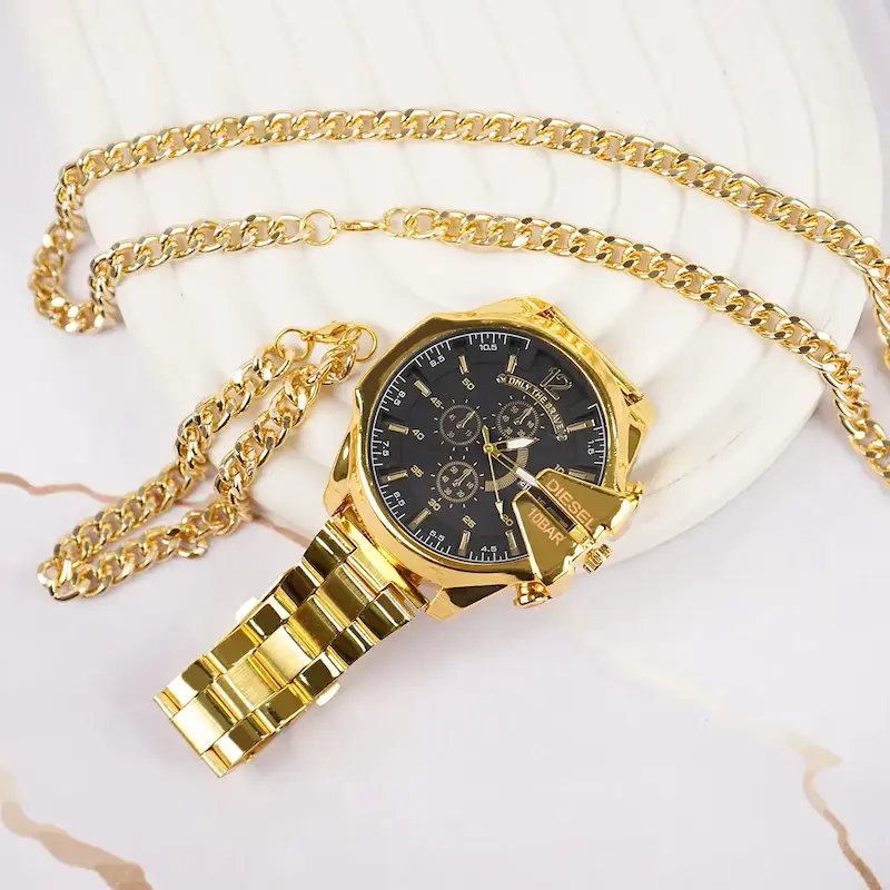 پکیج کامل ساعت و گردنبند و دستبند vip