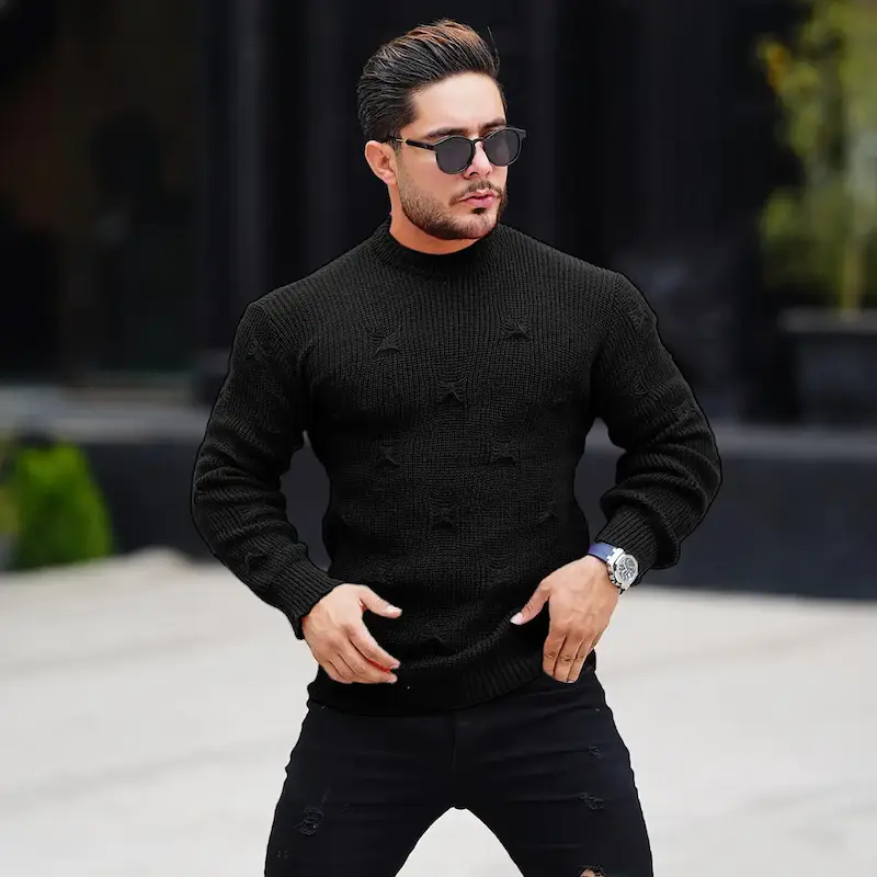 پلیور زاپ دار مشکی