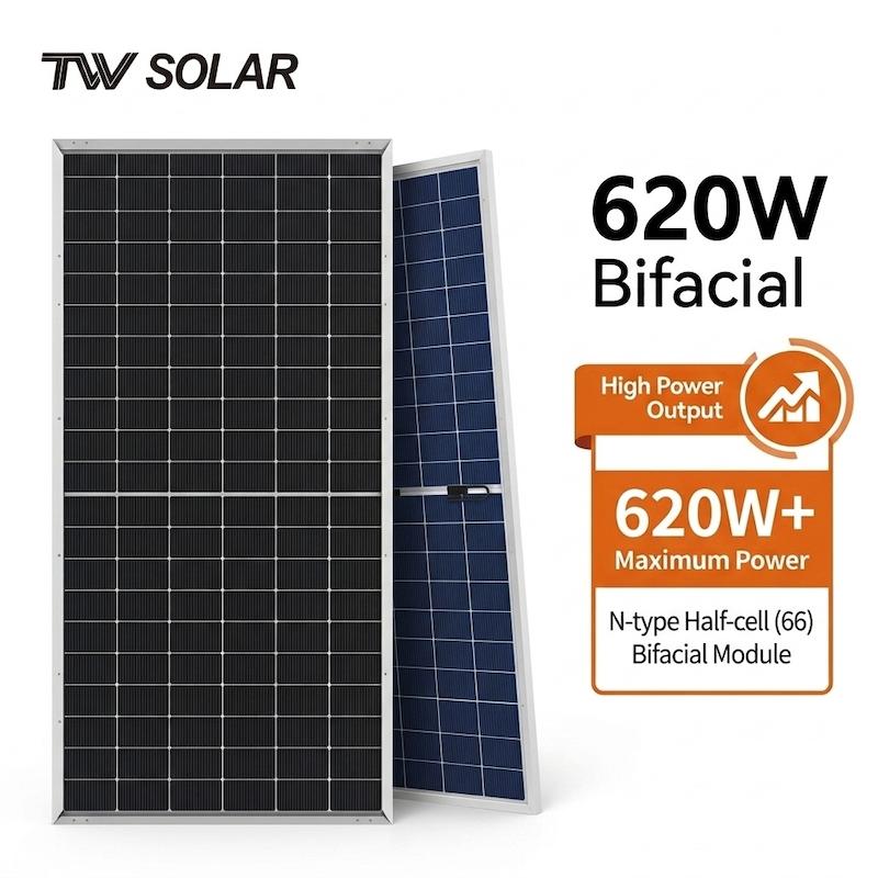 پالت پنل خورشیدی بایفیشیال TW Solar توان ۶۲۰ وات